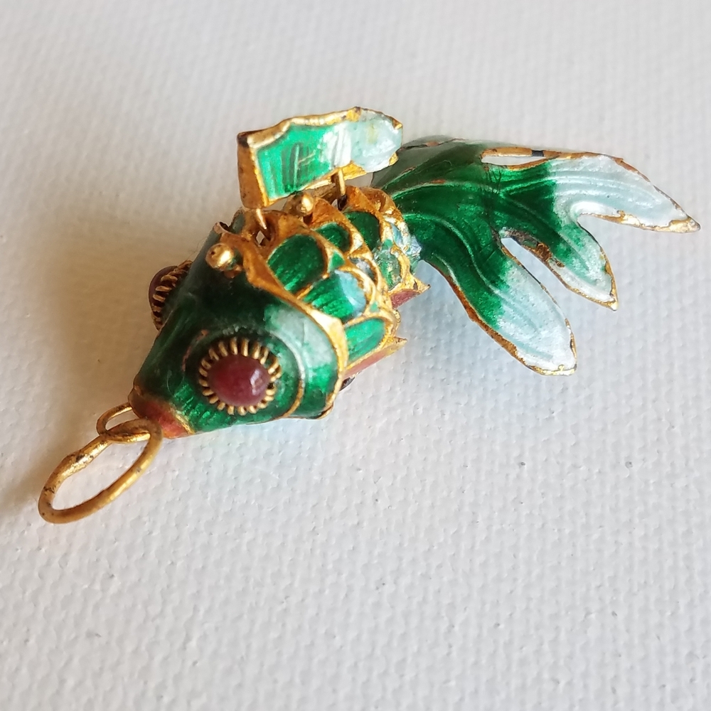 Vintage Koi Fish Pendant
